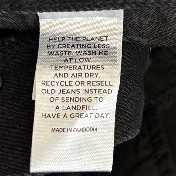 PacSun Dad Jeans 26 Short Black High Rise Straight Leg NWT Raw Hem - Picture 12 of 13